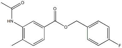 4-fluorobenzyl 3-(acetylamino)-4-methylbenzoate 구조식 이미지