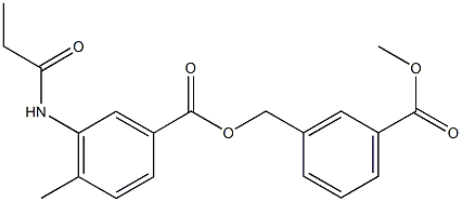 3-(methoxycarbonyl)benzyl 4-methyl-3-(propionylamino)benzoate 구조식 이미지