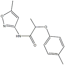 N-(5-methyl-3-isoxazolyl)-2-(4-methylphenoxy)propanamide Structure