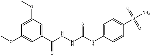 N-[4-(aminosulfonyl)phenyl]-2-(3,5-dimethoxybenzoyl)hydrazinecarbothioamide Structure
