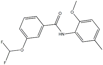 3-(difluoromethoxy)-N-(2-methoxy-5-methylphenyl)benzamide 구조식 이미지