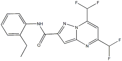 5,7-bis(difluoromethyl)-N-(2-ethylphenyl)pyrazolo[1,5-a]pyrimidine-2-carboxamide Structure