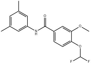 4-(difluoromethoxy)-N-(3,5-dimethylphenyl)-3-methoxybenzamide Structure