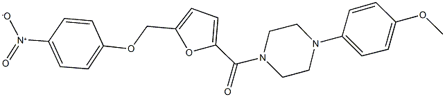 1-[5-({4-nitrophenoxy}methyl)-2-furoyl]-4-(4-methoxyphenyl)piperazine 구조식 이미지