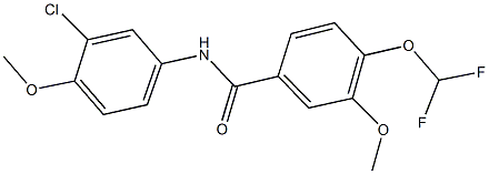 N-(3-chloro-4-methoxyphenyl)-4-(difluoromethoxy)-3-methoxybenzamide 구조식 이미지