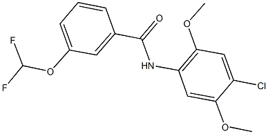 N-(4-chloro-2,5-dimethoxyphenyl)-3-(difluoromethoxy)benzamide Structure