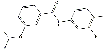 3-(difluoromethoxy)-N-(3-fluoro-4-methylphenyl)benzamide Structure