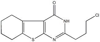 2-(3-chloropropyl)-5,6,7,8-tetrahydro[1]benzothieno[2,3-d]pyrimidin-4(3H)-one 구조식 이미지
