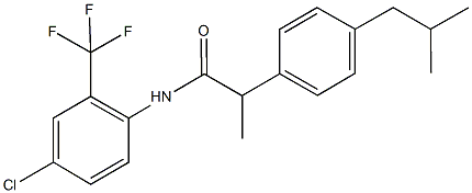 N-[4-chloro-2-(trifluoromethyl)phenyl]-2-(4-isobutylphenyl)propanamide Structure