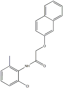 N-(2-chloro-6-methylphenyl)-2-(2-naphthyloxy)acetamide 구조식 이미지