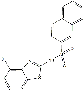 N-(4-chloro-1,3-benzothiazol-2-yl)-2-naphthalenesulfonamide 구조식 이미지