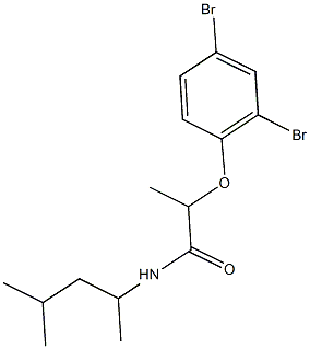 2-(2,4-dibromophenoxy)-N-(1,3-dimethylbutyl)propanamide 구조식 이미지