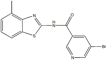 5-bromo-N-(4-methyl-1,3-benzothiazol-2-yl)nicotinamide Structure