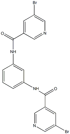 5-bromo-N-(3-{[(5-bromo-3-pyridinyl)carbonyl]amino}phenyl)nicotinamide Structure