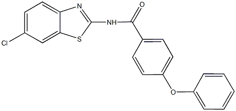 N-(6-chloro-1,3-benzothiazol-2-yl)-4-phenoxybenzamide 구조식 이미지