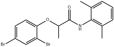 2-(2,4-dibromophenoxy)-N-(2,6-dimethylphenyl)propanamide 구조식 이미지