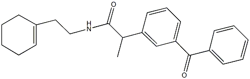 2-(3-benzoylphenyl)-N-[2-(1-cyclohexen-1-yl)ethyl]propanamide Structure