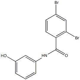 2,4-dibromo-N-(3-hydroxyphenyl)benzamide Structure