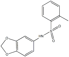 N-(1,3-benzodioxol-5-yl)-2-methylbenzenesulfonamide 구조식 이미지