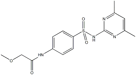 N-(4-{[(4,6-dimethyl-2-pyrimidinyl)amino]sulfonyl}phenyl)-2-methoxyacetamide Structure