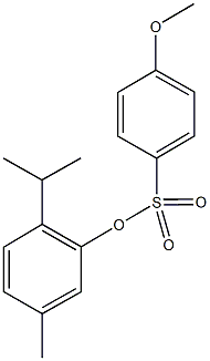 2-isopropyl-5-methylphenyl4-methoxybenzenesulfonate Structure