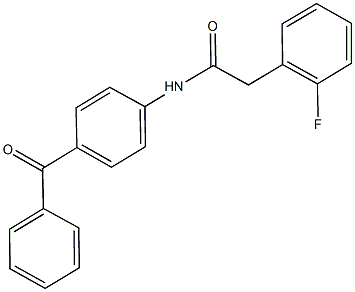 N-(4-benzoylphenyl)-2-(2-fluorophenyl)acetamide 구조식 이미지