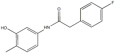 2-(4-fluorophenyl)-N-(3-hydroxy-4-methylphenyl)acetamide 구조식 이미지