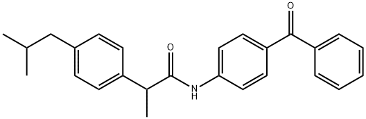 N-(4-benzoylphenyl)-2-(4-isobutylphenyl)propanamide Structure