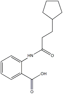 2-[(3-cyclopentylpropanoyl)amino]benzoic acid 구조식 이미지