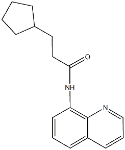 3-cyclopentyl-N-(8-quinolinyl)propanamide Structure