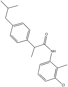 N-(3-chloro-2-methylphenyl)-2-(4-isobutylphenyl)propanamide Structure