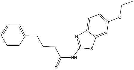 N-(6-ethoxy-1,3-benzothiazol-2-yl)-4-phenylbutanamide 구조식 이미지