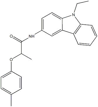 N-(9-ethyl-9H-carbazol-3-yl)-2-(4-methylphenoxy)propanamide 구조식 이미지