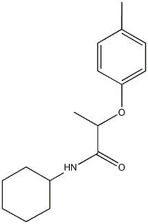 N-cyclohexyl-2-(4-methylphenoxy)propanamide 구조식 이미지