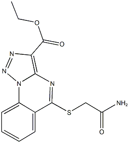 ethyl 5-[(2-amino-2-oxoethyl)sulfanyl][1,2,3]triazolo[1,5-a]quinazoline-3-carboxylate 구조식 이미지