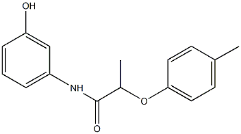 N-(3-hydroxyphenyl)-2-(4-methylphenoxy)propanamide 구조식 이미지