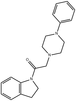 1-[(4-phenyl-1-piperazinyl)acetyl]indoline 구조식 이미지