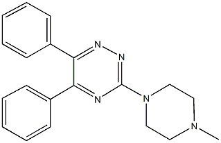 3-(4-methyl-1-piperazinyl)-5,6-diphenyl-1,2,4-triazine Structure