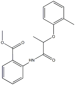 methyl 2-{[2-(2-methylphenoxy)propanoyl]amino}benzoate Structure