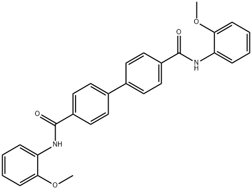 N~4~,N~4~'-bis(2-methoxyphenyl)[1,1'-biphenyl]-4,4'-dicarboxamide Structure