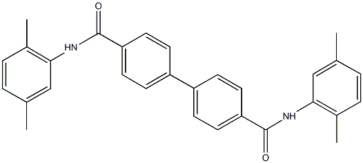 N~4~,N~4~'-bis(2,5-dimethylphenyl)[1,1'-biphenyl]-4,4'-dicarboxamide 구조식 이미지