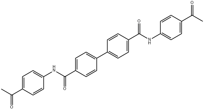 N~4~,N~4~'-bis(4-acetylphenyl)[1,1'-biphenyl]-4,4'-dicarboxamide 구조식 이미지