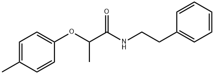 2-(4-methylphenoxy)-N-(2-phenylethyl)propanamide Structure