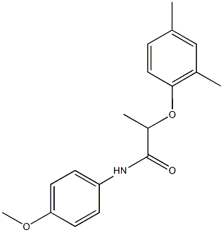 2-(2,4-dimethylphenoxy)-N-(4-methoxyphenyl)propanamide Structure