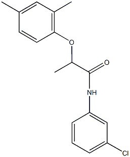 N-(3-chlorophenyl)-2-(2,4-dimethylphenoxy)propanamide Structure