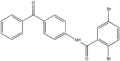 N-(4-benzoylphenyl)-2,5-dibromobenzamide 구조식 이미지