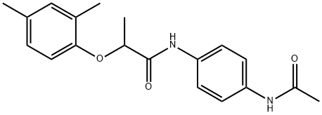 N-[4-(acetylamino)phenyl]-2-(2,4-dimethylphenoxy)propanamide 구조식 이미지