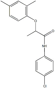 N-(4-chlorophenyl)-2-(2,4-dimethylphenoxy)propanamide 구조식 이미지