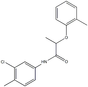 N-(3-chloro-4-methylphenyl)-2-(2-methylphenoxy)propanamide Structure