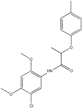 N-(5-chloro-2,4-dimethoxyphenyl)-2-(4-methylphenoxy)propanamide Structure